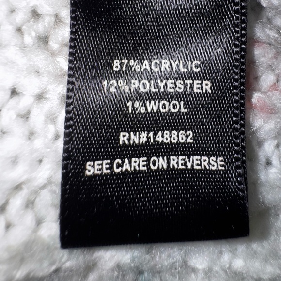 Torrid Crew Neck Drop Shoulder Pullover Sweater Multi In Cloud Dancer Size 5 - Picture 9 of 11